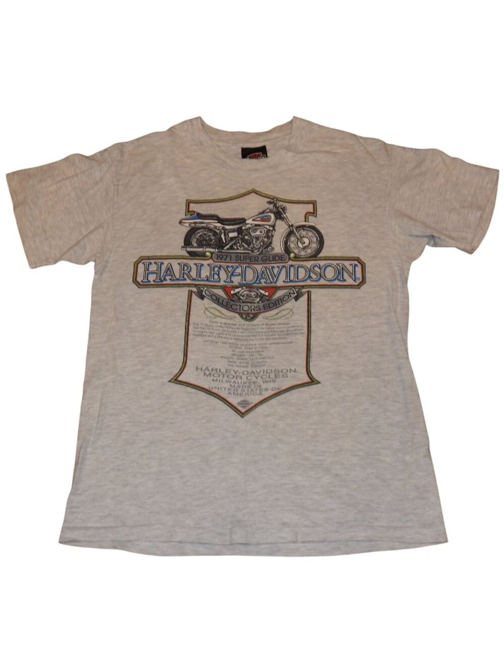 Vintage 1996 Harley Davidson 1971 Super Glide Collectors Edition T-shirt Medium